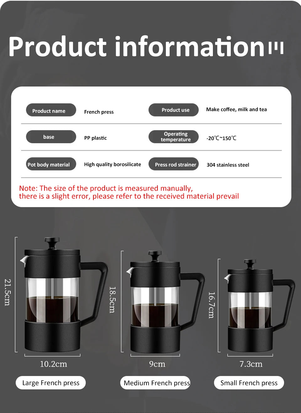 French Press Coffee Maker