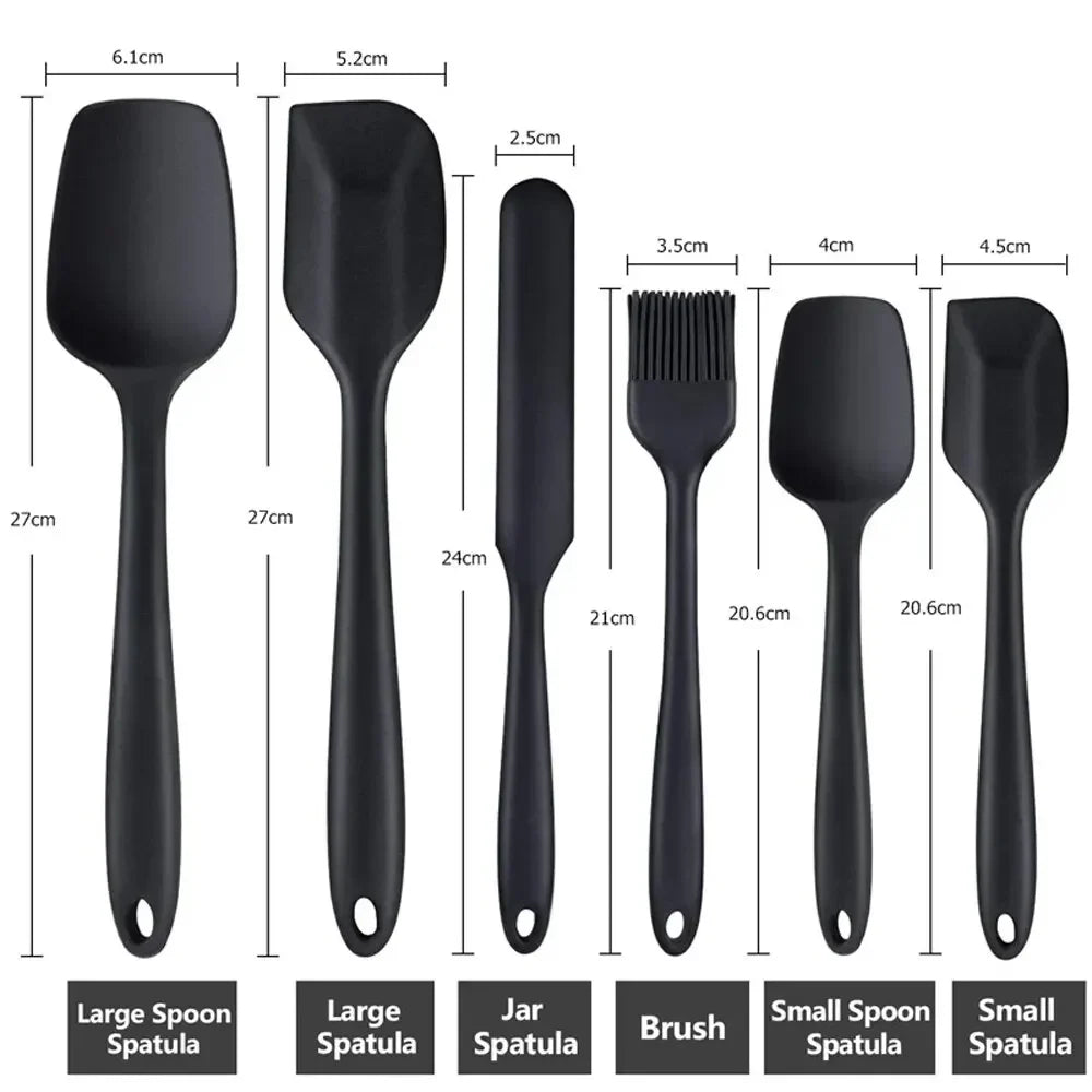 6 Pieces Silicone Spatula