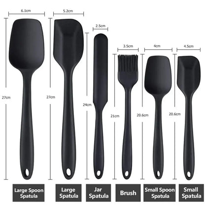 6 Pieces Silicone Spatula