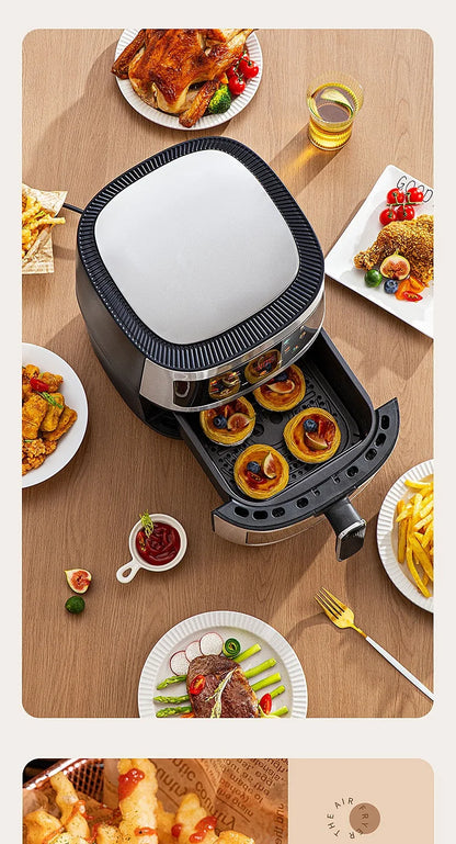 8L air fryer can be seen at home 110V-220V intelligent air fryer multi-function fried chicken leg fryer without oil smoke