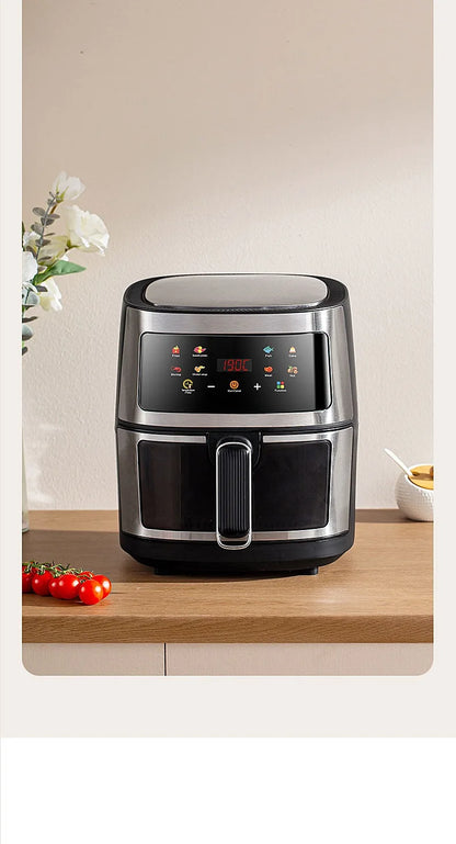 8L air fryer can be seen at home 110V-220V intelligent air fryer multi-function fried chicken leg fryer without oil smoke