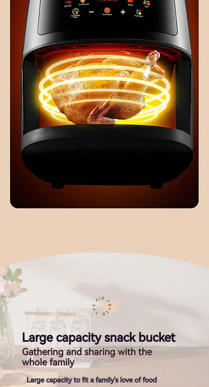 8L air fryer can be seen at home 110V-220V intelligent air fryer multi-function fried chicken leg fryer without oil smoke