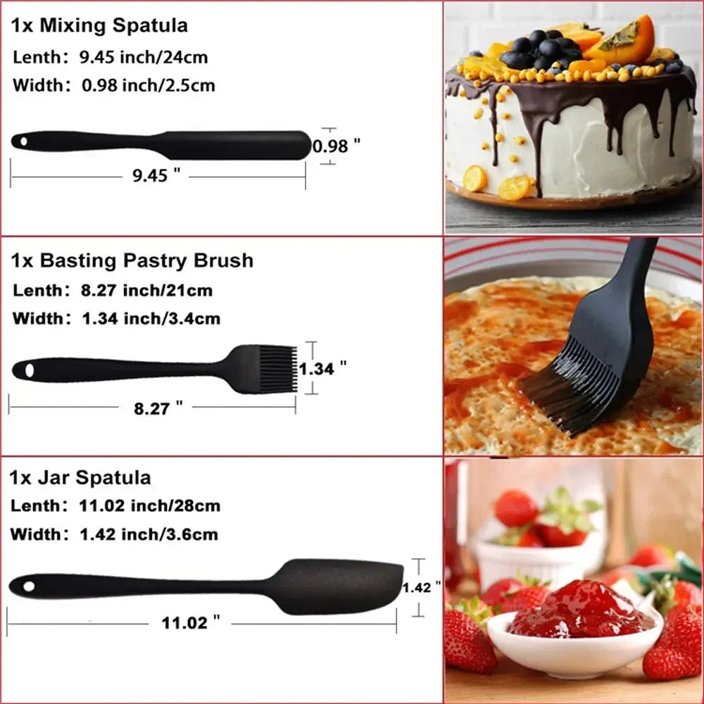 6 Pieces Silicone Spatula
