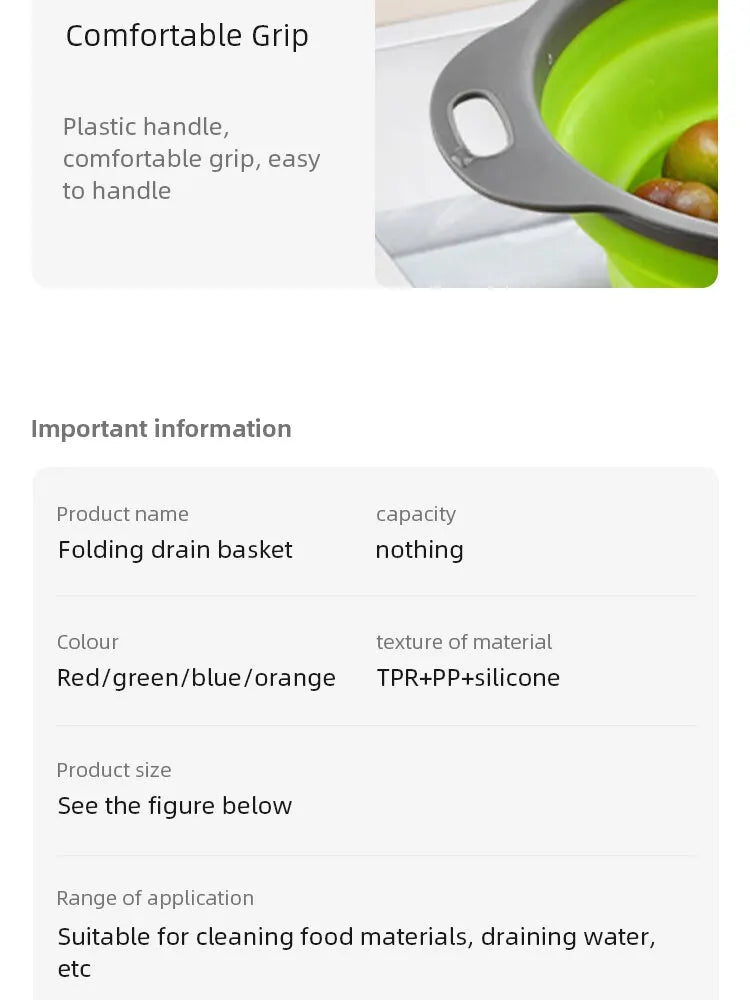 Collapsible Silicone Strainer